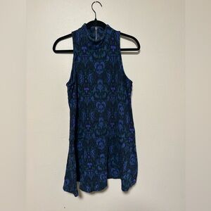 Free People Blue and Black Mini Dress